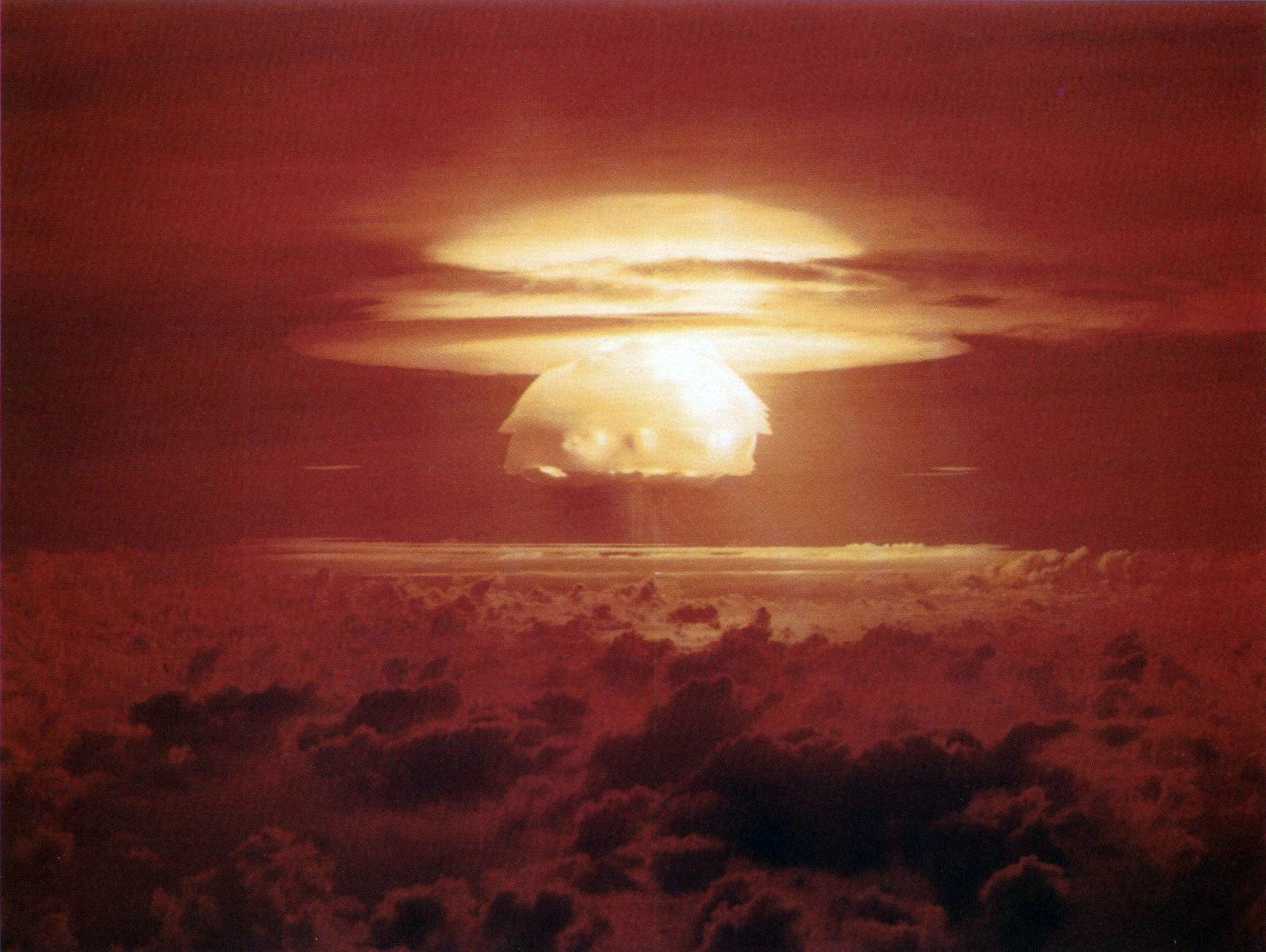 Mushroom cloud from the Castle Bravo nuclear test at Bikini Atoll